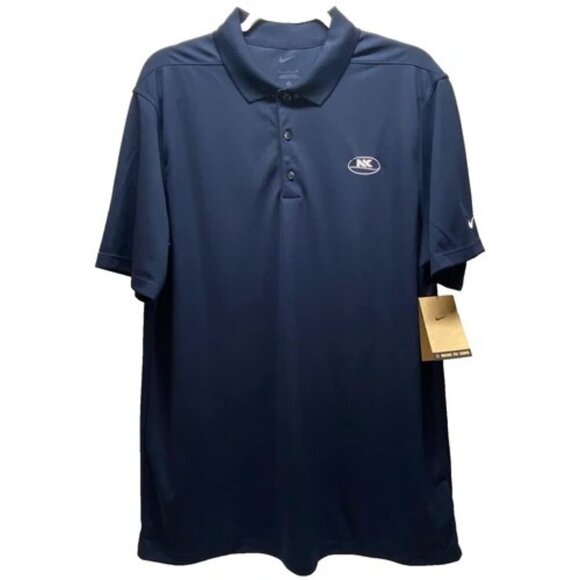 Nike DriFIT Performance Polo Men's Large Dark Navy NK Syngenta Farming Logo NWT - Picture 1 of 9